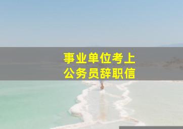 事业单位考上公务员辞职信