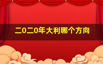 二0二0年大利哪个方向