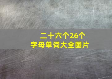 二十六个26个字母单词大全图片