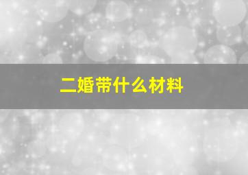 二婚带什么材料