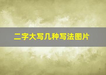 二字大写几种写法图片