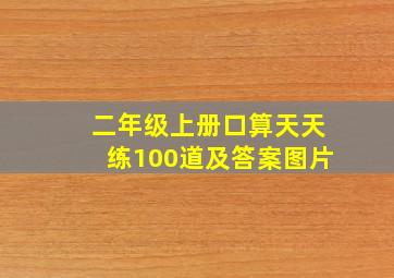 二年级上册口算天天练100道及答案图片