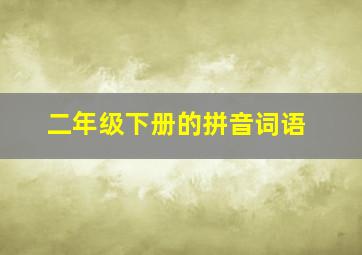 二年级下册的拼音词语