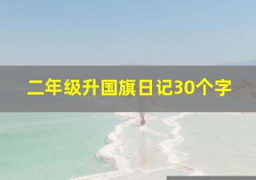 二年级升国旗日记30个字