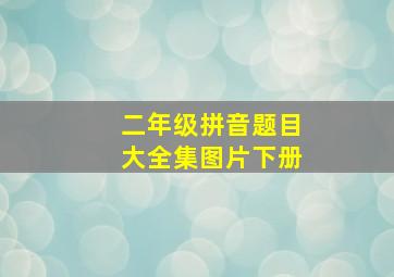 二年级拼音题目大全集图片下册