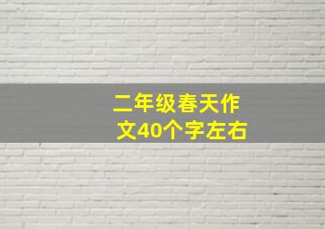 二年级春天作文40个字左右