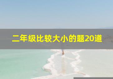 二年级比较大小的题20道