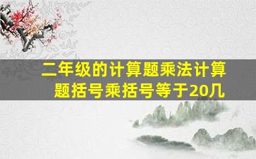 二年级的计算题乘法计算题括号乘括号等于20几