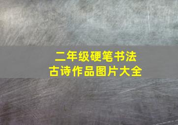 二年级硬笔书法古诗作品图片大全