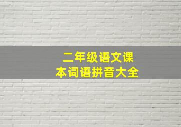 二年级语文课本词语拼音大全