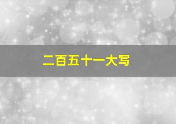 二百五十一大写