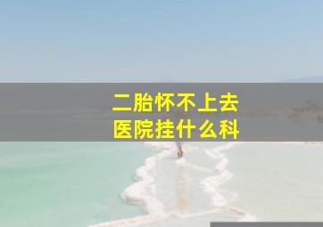 二胎怀不上去医院挂什么科