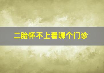 二胎怀不上看哪个门诊