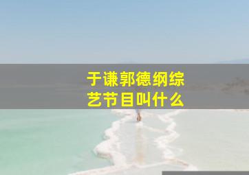 于谦郭德纲综艺节目叫什么