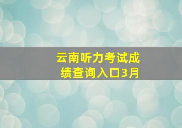 云南听力考试成绩查询入口3月