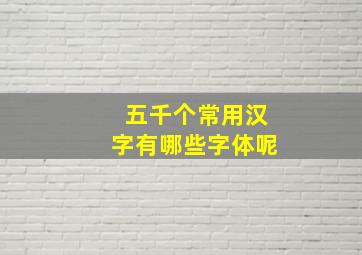 五千个常用汉字有哪些字体呢