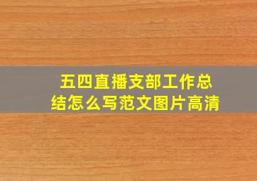 五四直播支部工作总结怎么写范文图片高清