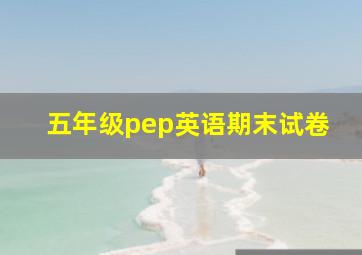 五年级pep英语期末试卷