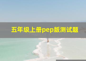 五年级上册pep版测试题