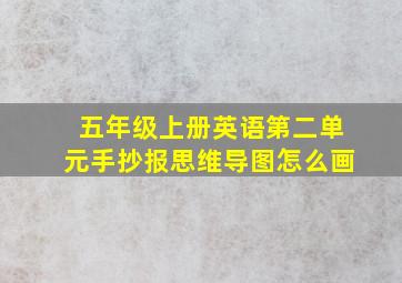 五年级上册英语第二单元手抄报思维导图怎么画