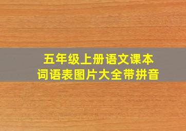 五年级上册语文课本词语表图片大全带拼音