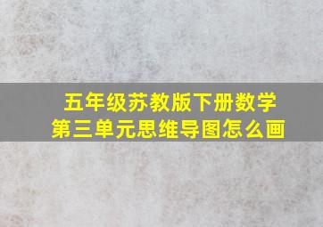 五年级苏教版下册数学第三单元思维导图怎么画