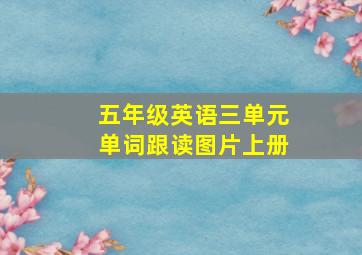 五年级英语三单元单词跟读图片上册