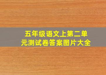 五年级语文上第二单元测试卷答案图片大全