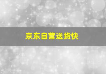 京东自营送货快