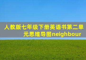 人教版七年级下册英语书第二单元思维导图neighbour