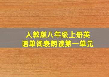 人教版八年级上册英语单词表朗读第一单元