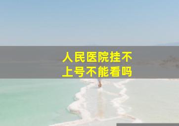 人民医院挂不上号不能看吗