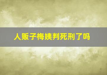 人贩子梅姨判死刑了吗