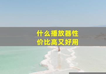 什么播放器性价比高又好用