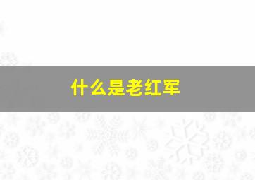 什么是老红军