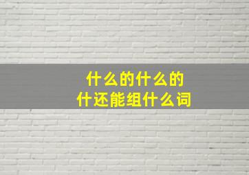 什么的什么的什还能组什么词