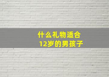 什么礼物适合12岁的男孩子