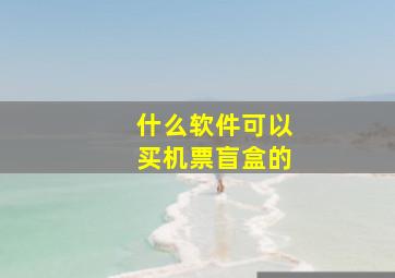 什么软件可以买机票盲盒的