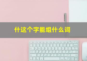 什这个字能组什么词