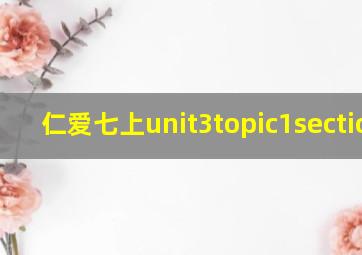 仁爱七上unit3topic1sectiona