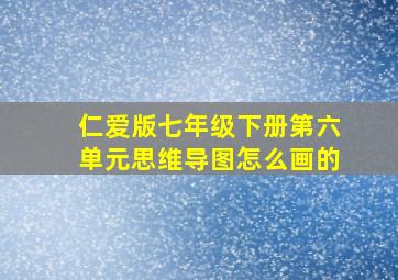 仁爱版七年级下册第六单元思维导图怎么画的