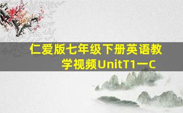 仁爱版七年级下册英语教学视频UnitT1一C