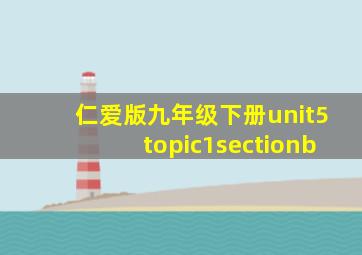 仁爱版九年级下册unit5topic1sectionb