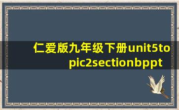 仁爱版九年级下册unit5topic2sectionbppt