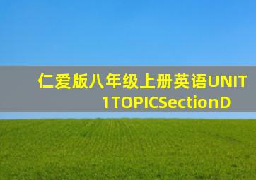 仁爱版八年级上册英语UNIT1TOPICSectionD