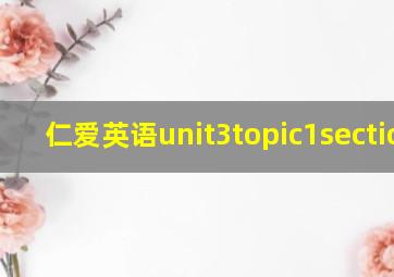 仁爱英语unit3topic1sectiona