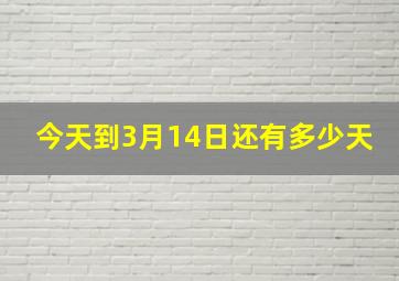 今天到3月14日还有多少天