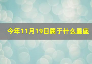 今年11月19日属于什么星座