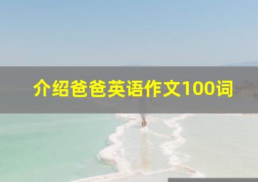 介绍爸爸英语作文100词