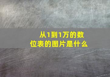 从1到1万的数位表的图片是什么